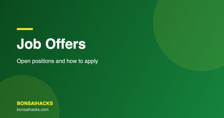 BonsaiHacks job offer guides cover